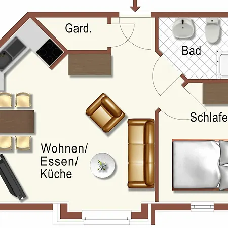 Apartment Haus Poststrasse 1a 18 - Kleine Schwalbe *